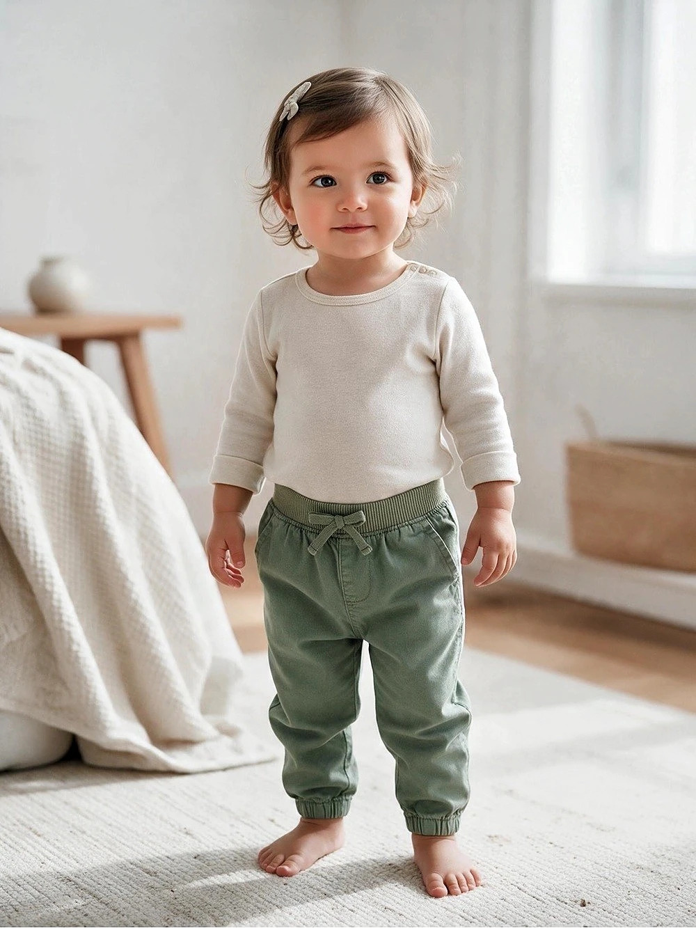 The Children's Place Girls Size 2T Green Jogger Pants